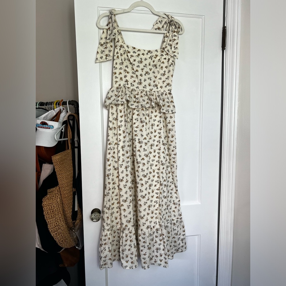Peplum maxi dress